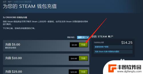 steam如何充值5元 steam如何用5美元充值